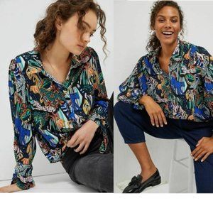 Anthropologie Multicolor Patterned Blouse